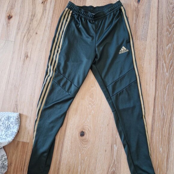 Adidas green and gold track pants #sportswear - Picture 1 of 6